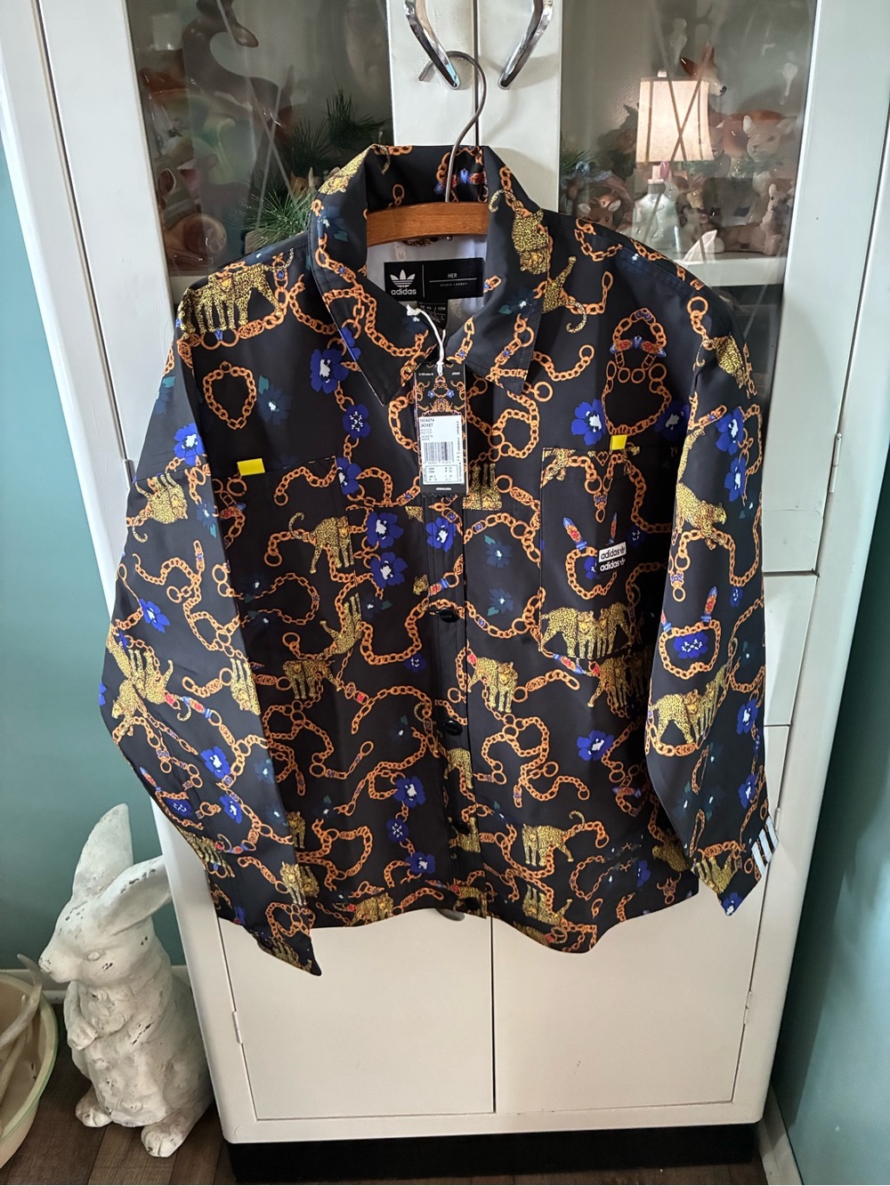 adidas Originals HER Studio London Floral & Chain Print Jacket nwt sz 8